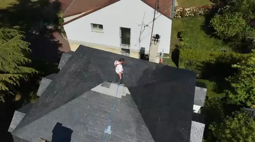 Contrôle de couverture filmé au drone dans les Yvelines