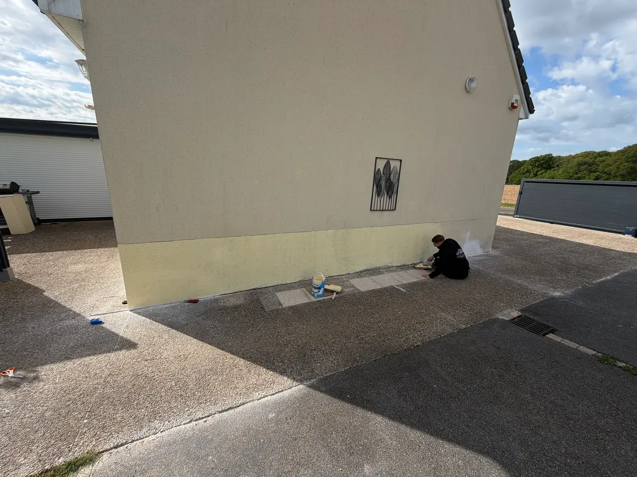 Rénovation cache-moineaux et bandeau façade Yvelines